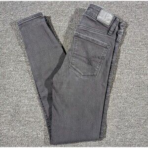 American Eagle Next Level Stretch Skinny Pants Jegging Denim Women 00 (24x28)